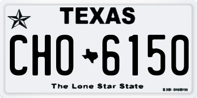 TX license plate CHO6150