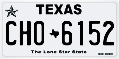 TX license plate CHO6152