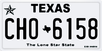 TX license plate CHO6158