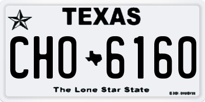 TX license plate CHO6160