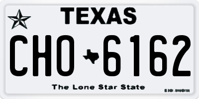 TX license plate CHO6162