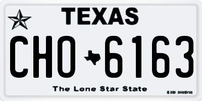 TX license plate CHO6163