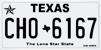 TX license plate CHO6167
