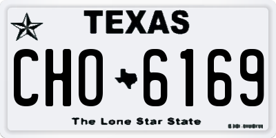 TX license plate CHO6169