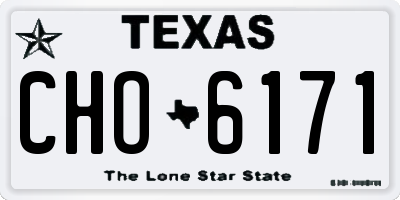 TX license plate CHO6171