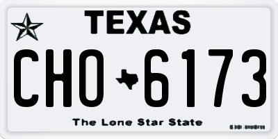 TX license plate CHO6173