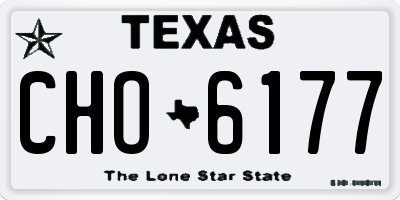 TX license plate CHO6177