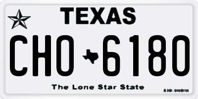 TX license plate CHO6180