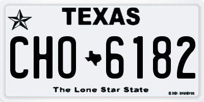 TX license plate CHO6182