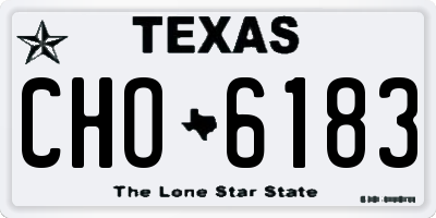 TX license plate CHO6183
