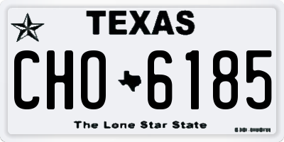 TX license plate CHO6185