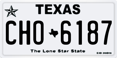 TX license plate CHO6187