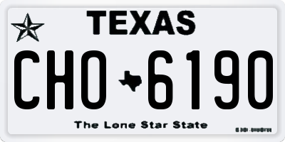 TX license plate CHO6190