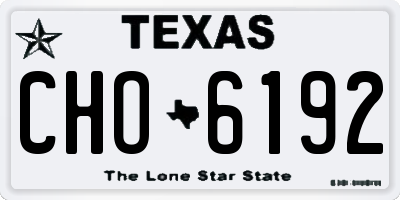 TX license plate CHO6192