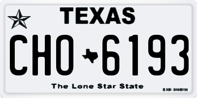 TX license plate CHO6193