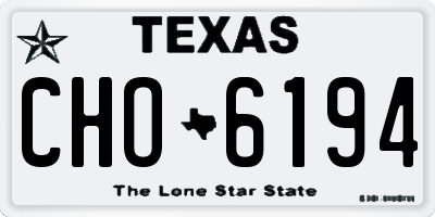 TX license plate CHO6194