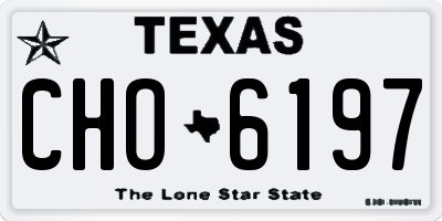TX license plate CHO6197