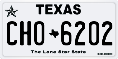 TX license plate CHO6202