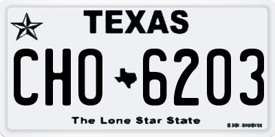 TX license plate CHO6203