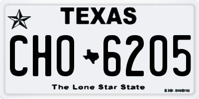 TX license plate CHO6205