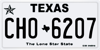 TX license plate CHO6207