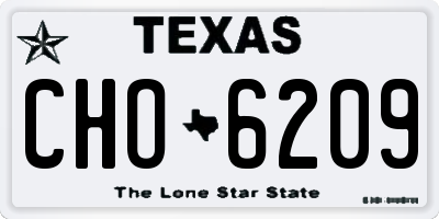 TX license plate CHO6209
