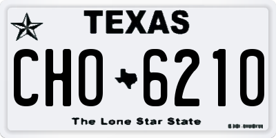 TX license plate CHO6210