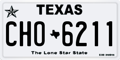 TX license plate CHO6211