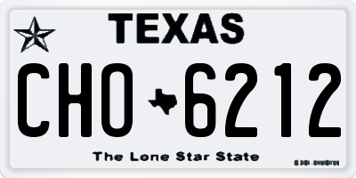 TX license plate CHO6212