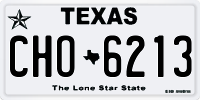 TX license plate CHO6213