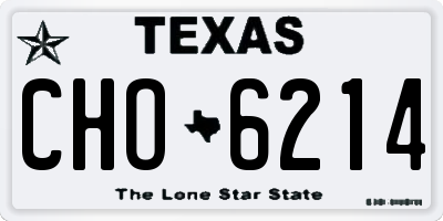 TX license plate CHO6214