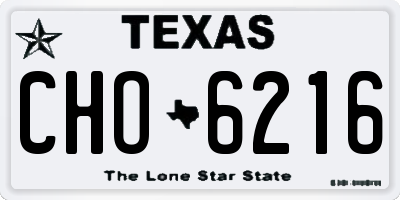 TX license plate CHO6216