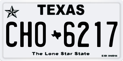 TX license plate CHO6217