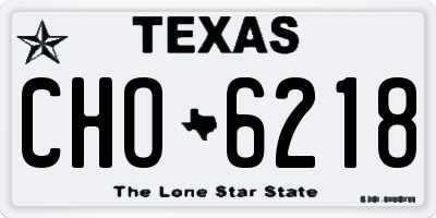 TX license plate CHO6218