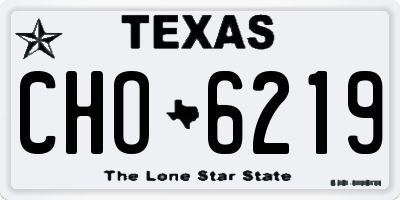TX license plate CHO6219
