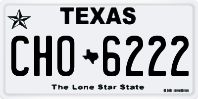 TX license plate CHO6222