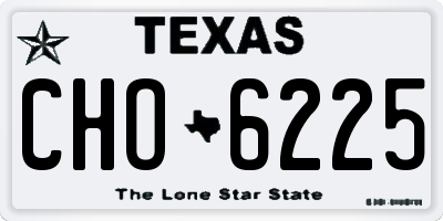 TX license plate CHO6225