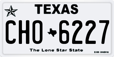 TX license plate CHO6227