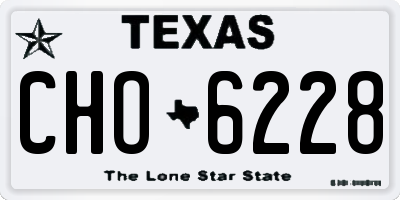 TX license plate CHO6228
