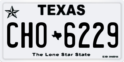 TX license plate CHO6229