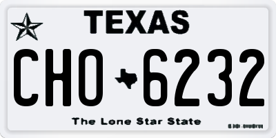 TX license plate CHO6232
