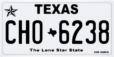 TX license plate CHO6238