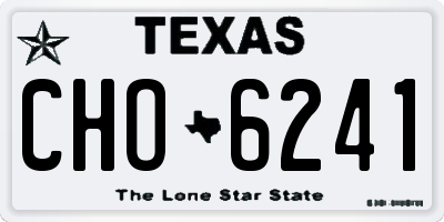 TX license plate CHO6241