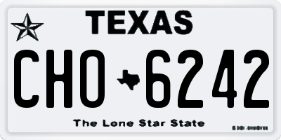 TX license plate CHO6242