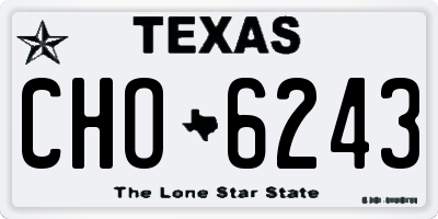 TX license plate CHO6243