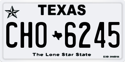 TX license plate CHO6245