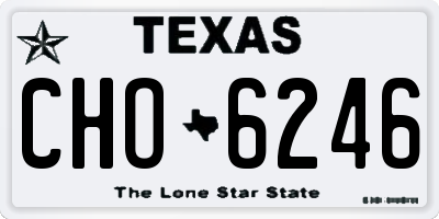 TX license plate CHO6246