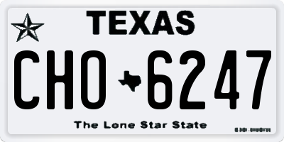 TX license plate CHO6247