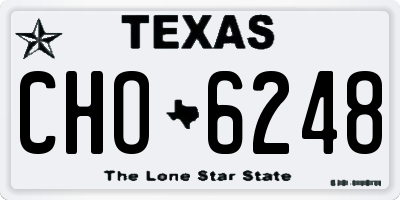 TX license plate CHO6248