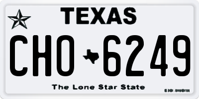 TX license plate CHO6249